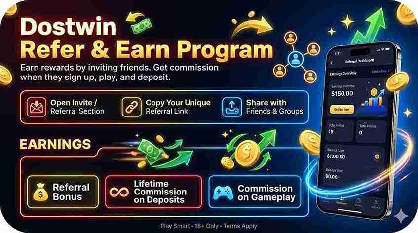 Dostwin Game Refer & Earn Program